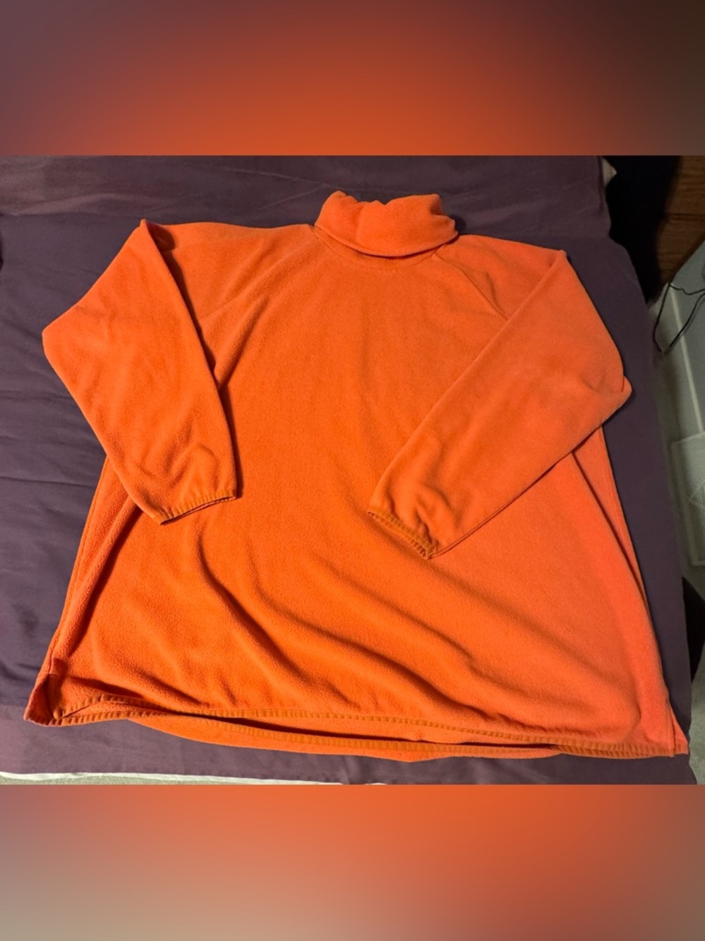 tek gear Orange Turtleneck Fleece Sweater
